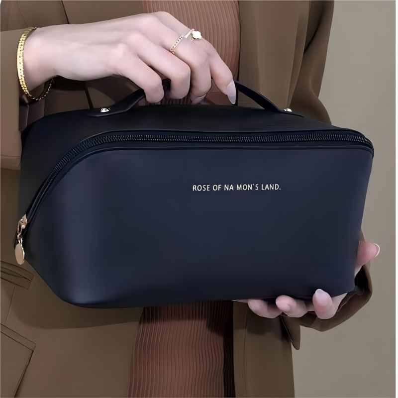 1PC Large-Capacity Portable Pu Advanced Cosmetic Bag Multi-Functional Toiletries Storage Pillow Bag For Home Travel