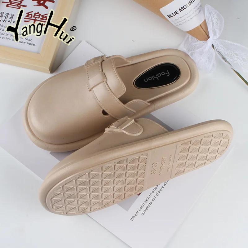 Mules Women's Slippers 2024 New Fashion Daily Casual Comfort Soft Flat Bottom Shoes for Women Waterproof Outdoor Summer Flats