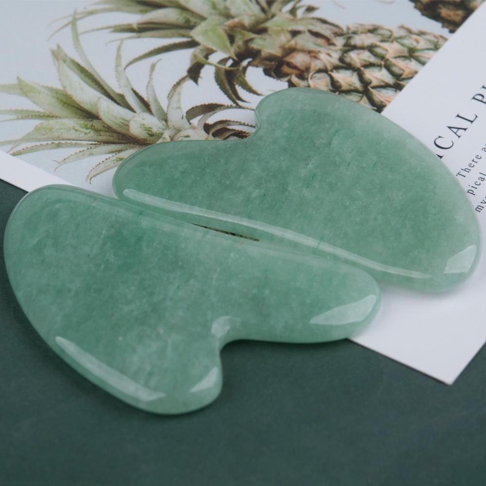 Green Aventurine Jade Gua Sha Board - Facial and Body Massage Tool