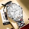 Mens Luxury Dual Calendar Quartz Watch With Luminous Hands Date Day Display Stainless Steel Band 42mm Round Dial