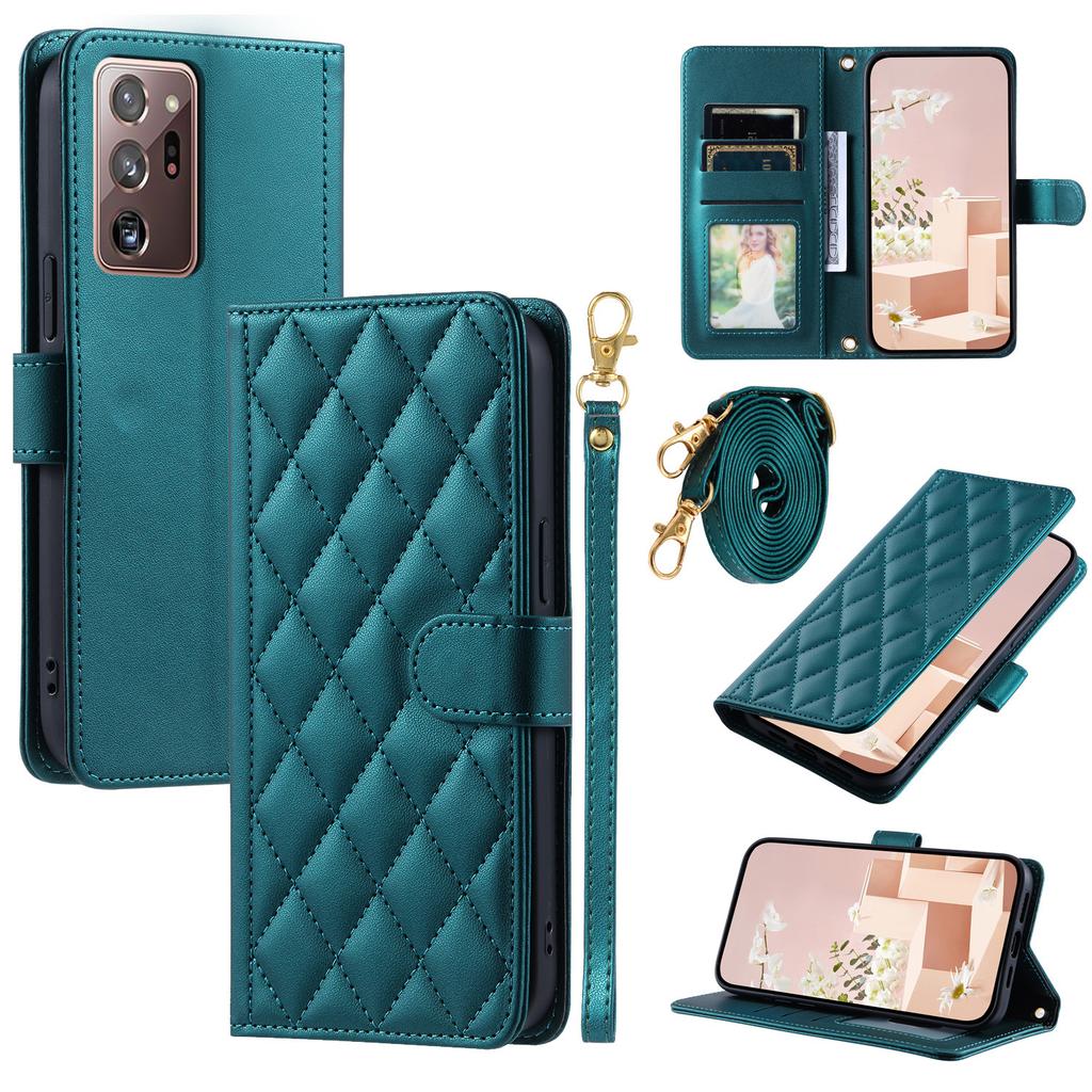 Suitable for Samsung S24 mobile phone leather case A55 small fragrant wind rhombus plaid diagonal span protective case A05S portable leather case
