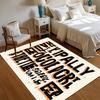Bold Retro Typography Area Rug Non Slip Washable Floor Carpet Accent Rug Decorative Carpet Stylish Rug for Bedroom Entryway