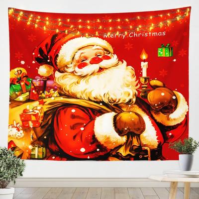 Christmas Santa Claus Wall Hanging Tapestry Christmas Wall Hanging Tree Wall Hanging Gorgeous Christmas Tree Fireplace Gifts