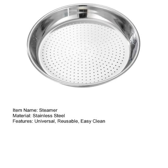 Round Stainless Steel Steamer Rack with Fine Mesh Thickened Heat-Resistant Steamer Basket for Pots Rust-Proof Dumplings Vegetables Seafood Cooking