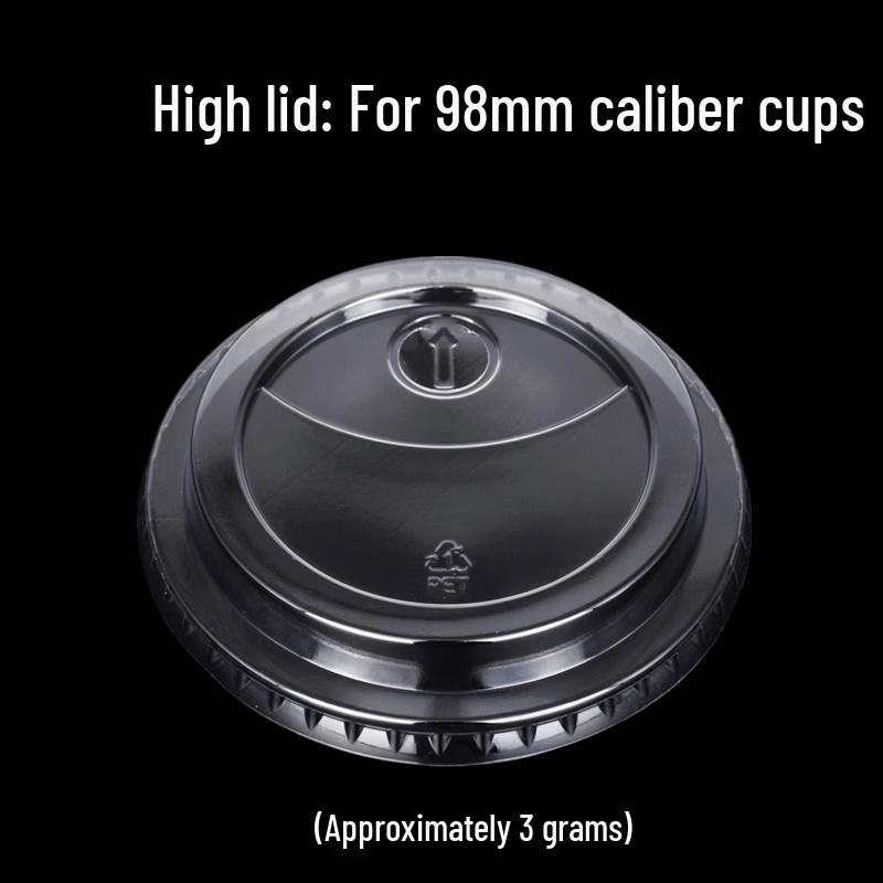 Qiewei Thickened Disposable Graduated PET Coffee Cup with Lid