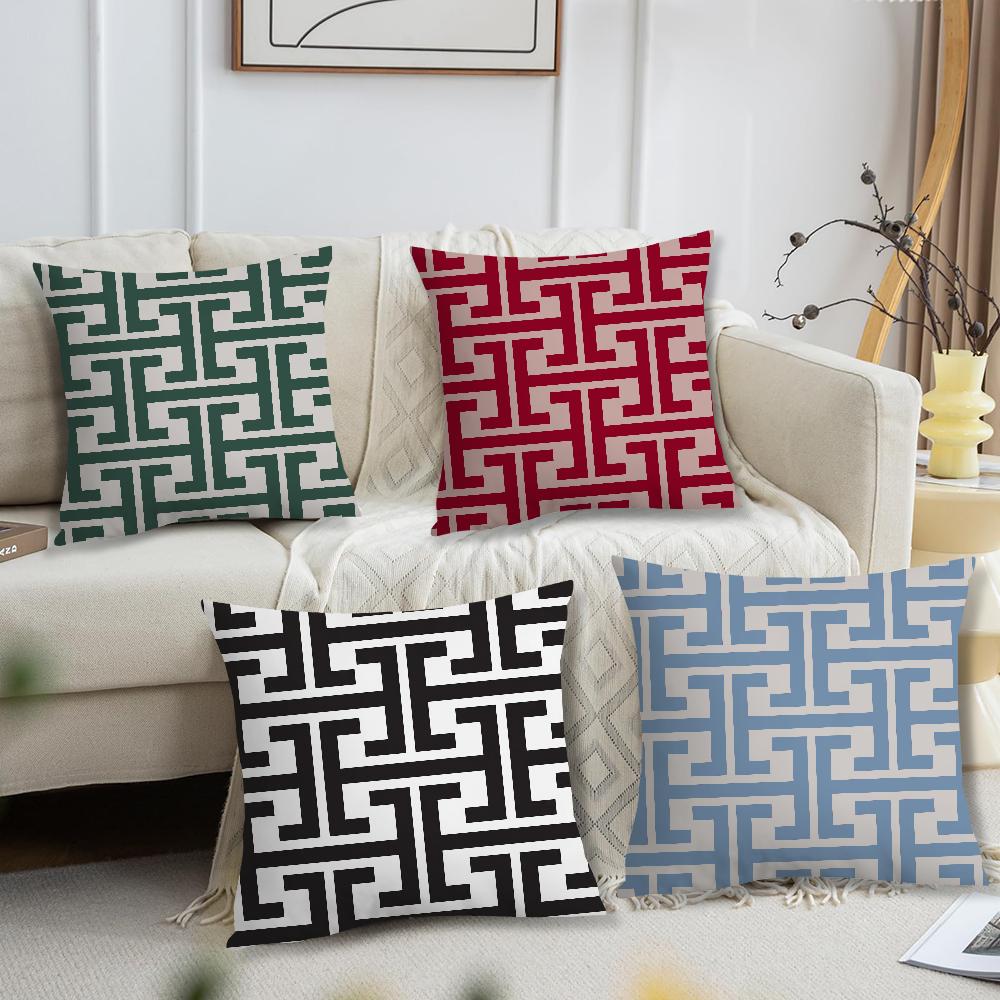 Geometric Pattern Cushion Cover For Pillow Printing Sofa Decoration Home Car Room Coffee Shop Office Nordic Simplicity