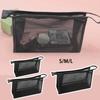 Popular Mesh Transparent Makeup Bag Large Capacity Simple Style Lipstick Storage Bag Portable Organization Bag Portable Travel