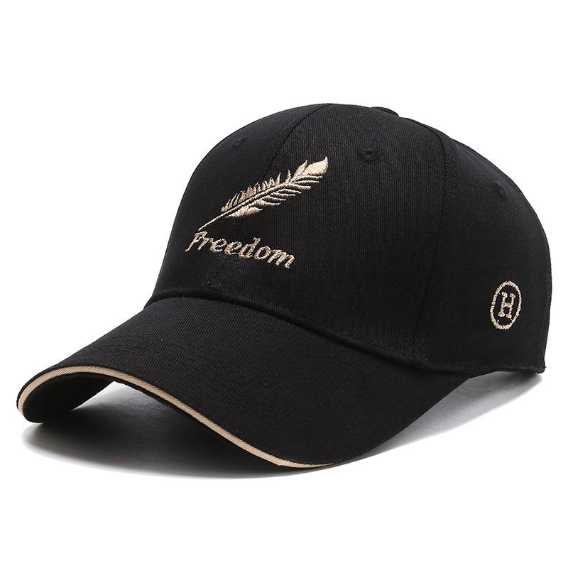 Unisex Spring/Autumn Korean-Style Sun Hat: Trendy Casual Feather Wheat Ear Baseball Cap