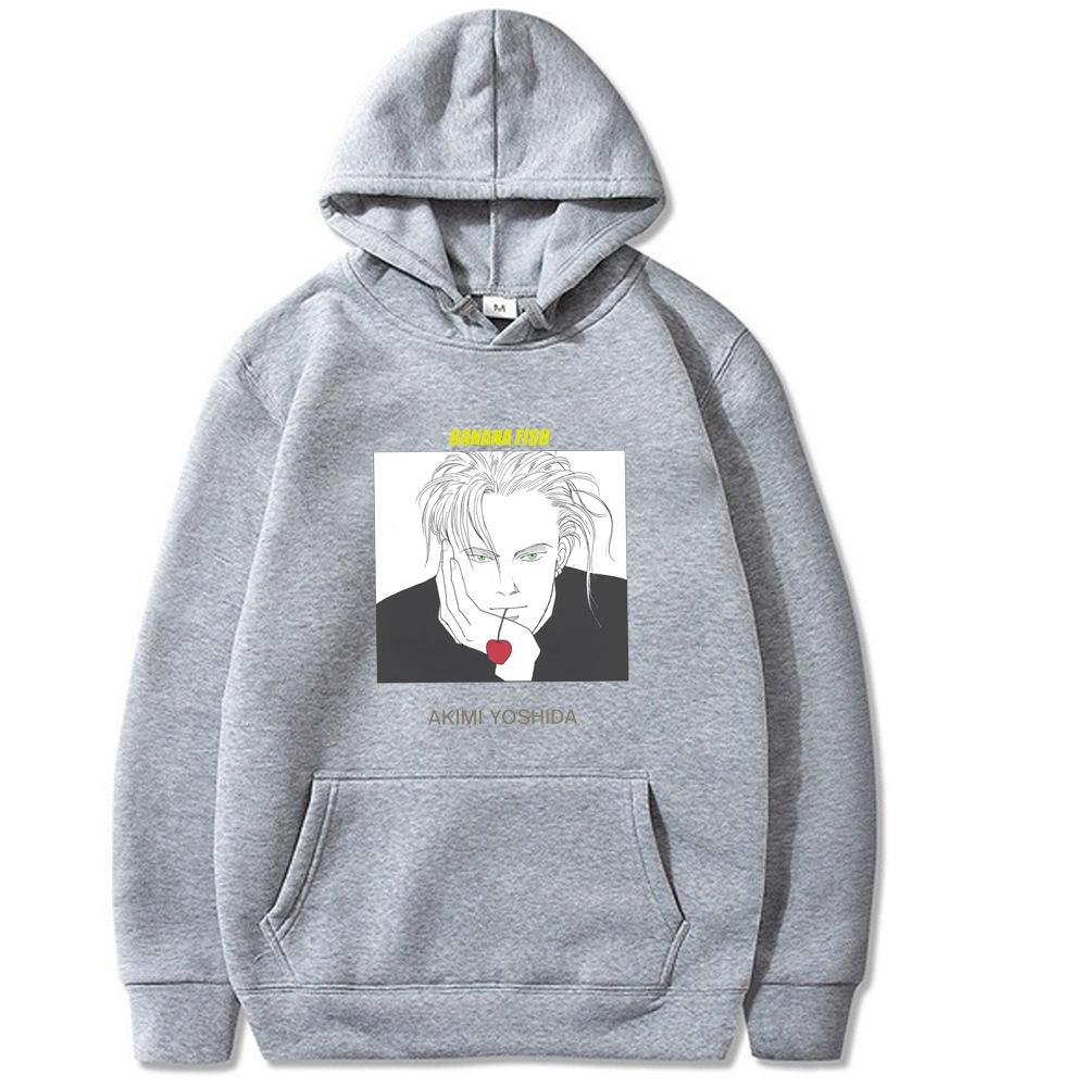 Banana Fish Autunm Winter Printed Men Hoodie Brand Hoody Y2K Clothes Vintage Fashion Casual Unisex Long Sleeve Pullovers