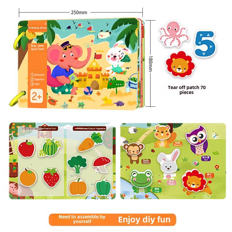 Baby Ruhiges Tränenbuch: Frühe Bildung Klettsticker Spielzeug