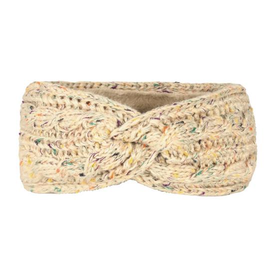 Hårbånd Myk Ull Strikket Pannebånd med Fargerike Prikker Fløyelsfôr Varm Pustende Elastisk Hårstrikk Hårtilbehør