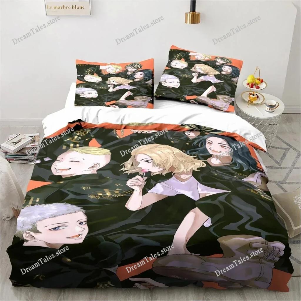 Anime Tokyo Revengers Ryuguuji Ken Sano Manjiro Duvet Cover Cartoon Bedding Sets Bed Set Quilt Comforter Covers Luxury Gift741