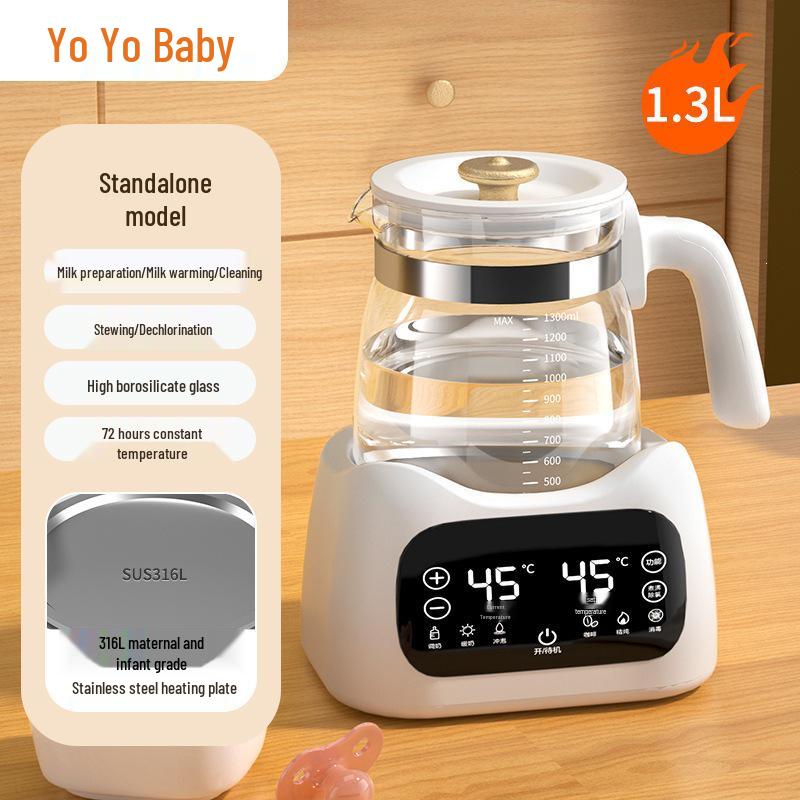 Single Layer Electric Kettle with Constant Temperature & Integrated Tea Maker