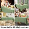 Olanly Waterproof Wipeable Fabric Tablecloth Washable Table Cover For Kitchen Dining Rectangle Tablecloth Faux Linen Table Cloth