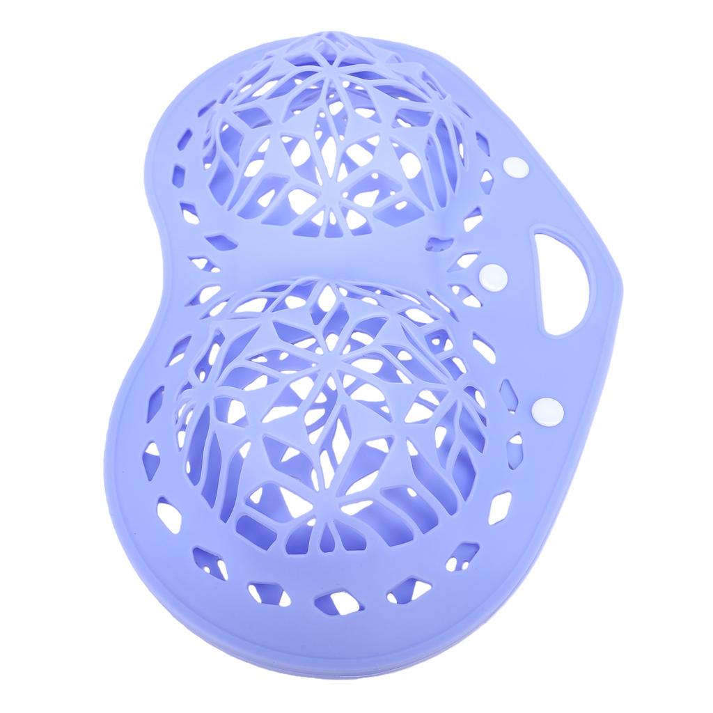 Silicone Bra Wash Bag Laundry Bag with Button Closure and Hanging Loop for Washing Machine Purple