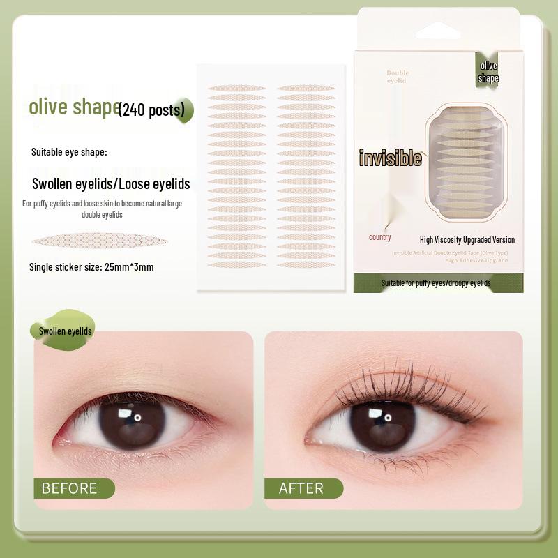 GECOMO Invisible Double Eyelid Stickers, Traceless and Long-lasting for Natural Beauty, Suitable for Inner and Single Eyelids.