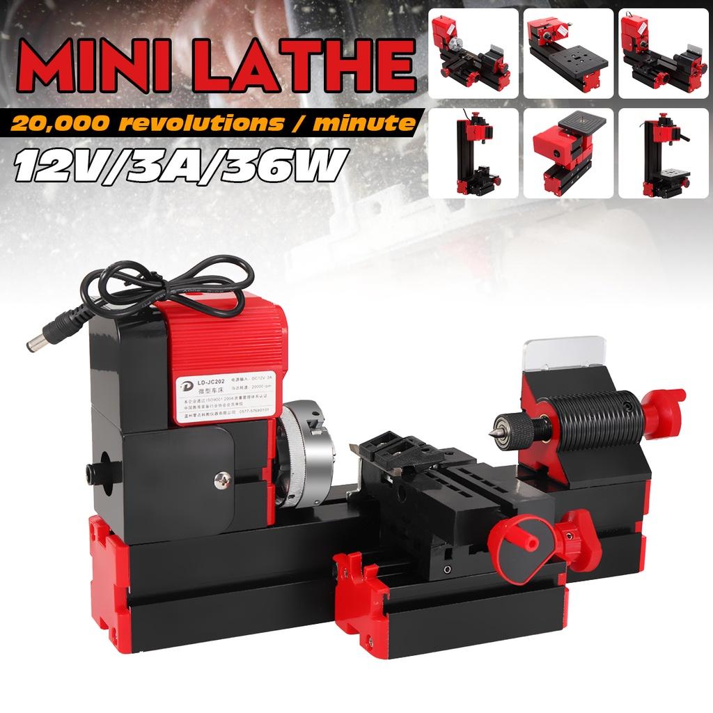 DC12V 3A 36W Bench Drill DIY Woodworking Power Tool General Woodworking Driller Mini Lathe Milling Machine Metal Wood Lathes