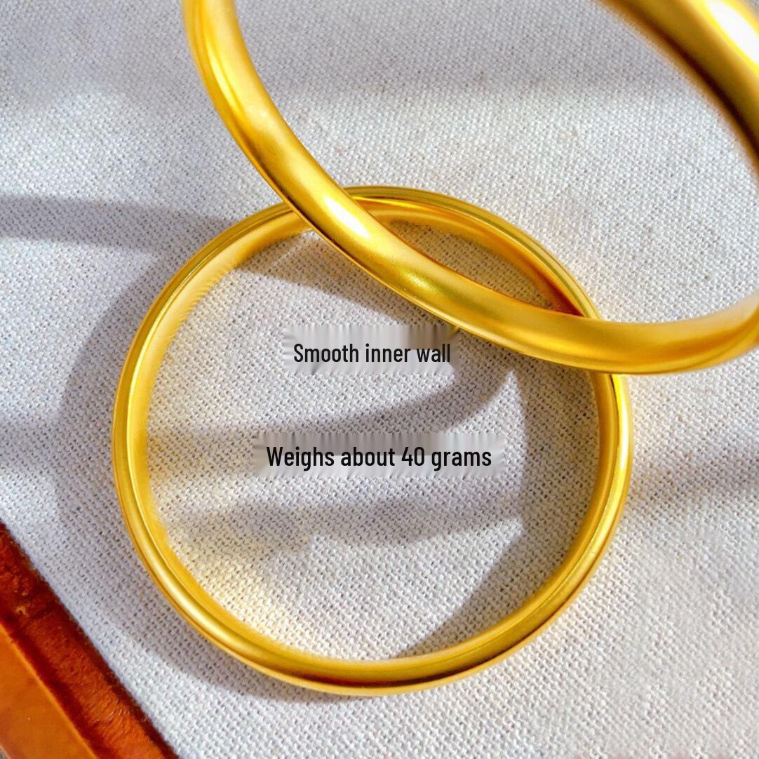 

Women s Gold-Plated Heritage Bangle: Ancient Method Simulated Gold Plain Loach Design - Ideal Wedding Accessory Size 54