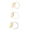3PCS Mini Nail Art Palette Finger Rings Aluminum Wearable Metal Manicure Palette Nail Polish Mixing Plate for Nail Art Display