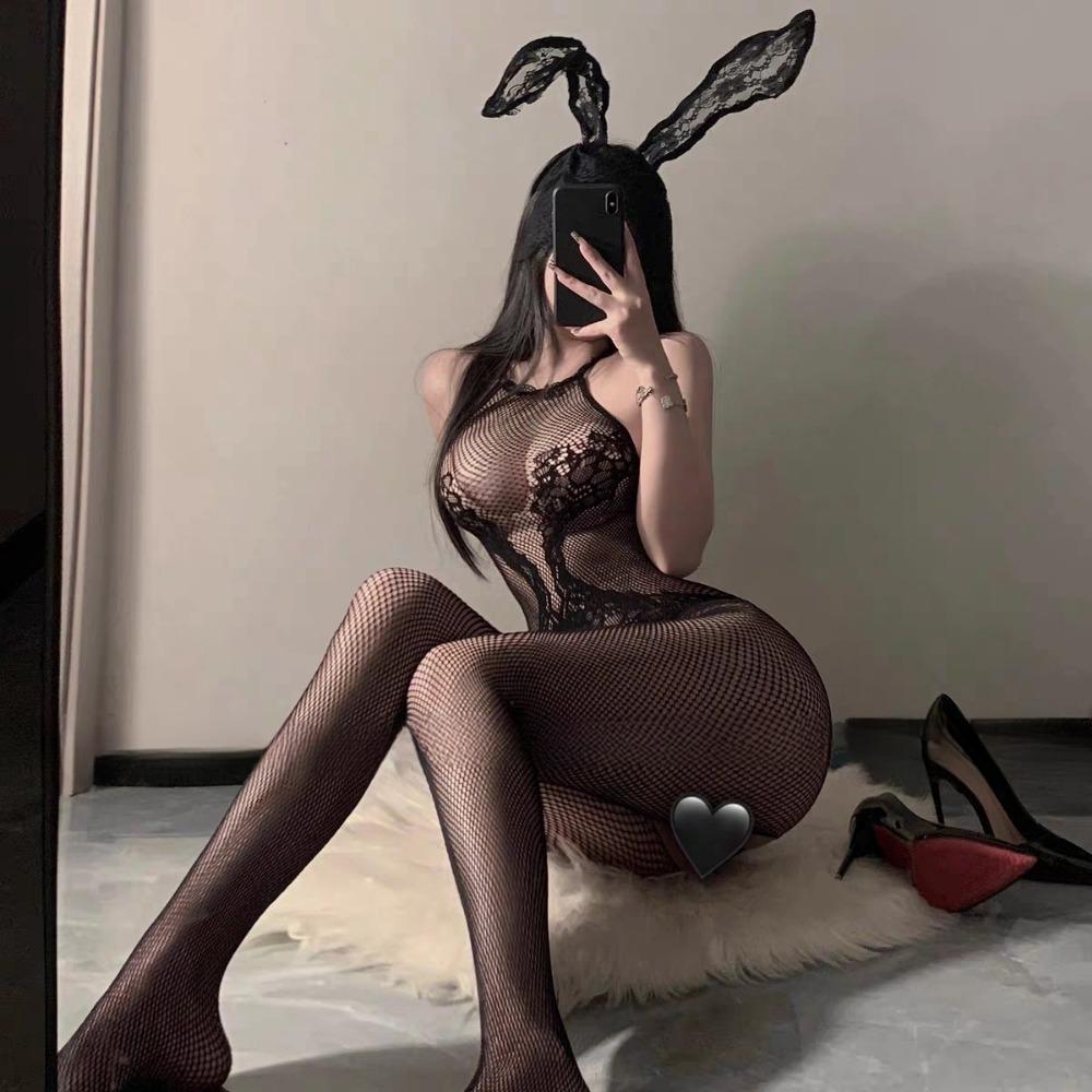 Hot Collision! Man Desire Sex Net Socks Sexy and Thin Pure Desire Thin Ripped Onesie Temperament Black Stockings