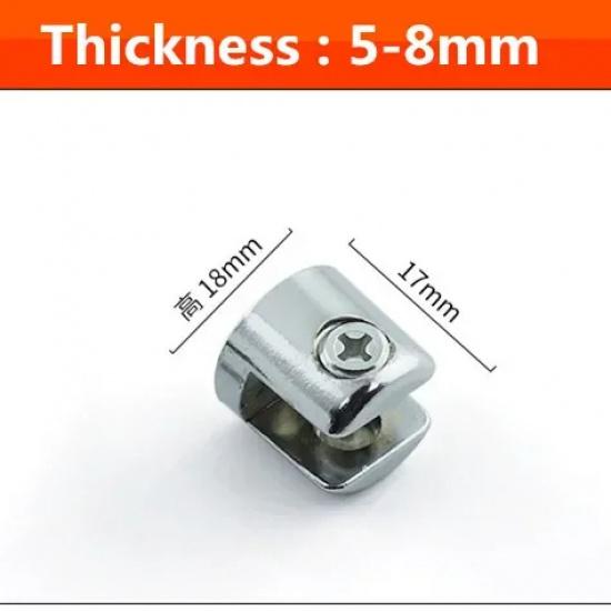 4pcs Glass Clamp Glass Plated Brackets Zinc Alloy Chrome finish Shelf Holder Support Brackets Clamps For 6-8mm/ 8-10mm/ 10-12mm