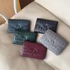 Handgefertigtes Leder Kartenetui Geldbörse Führerschein Bargeldkarten Vintage Stil Bifold mit Druckknopf