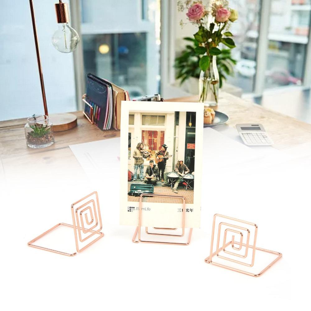 10Pcs Silver/ Rose Gold/ Gold Table Number Holders Metal Material Picture Holder Wedding Event