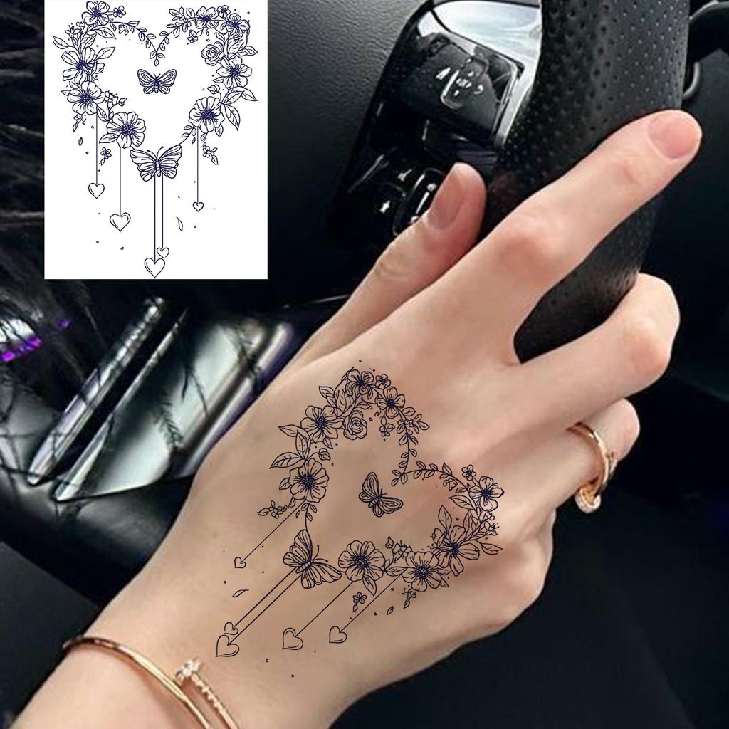 1 Foglio Tatuaggi Temporanei Teschio Ancora Insetto Per Mani Collo Adulti, Adesivi Tatuaggi Finti di Halloween Tatuaggi Realistici a Lunga Durata