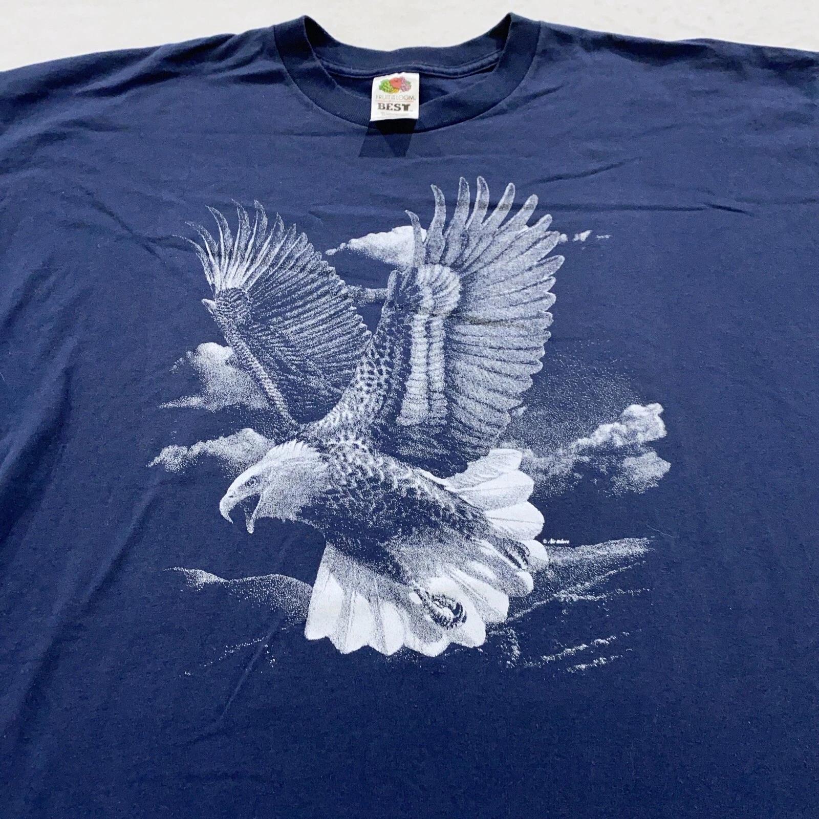 

винтажная футболка 90-х АМЕРИКАНСКИЙ БЕЛОГОЛОВЫЙ ОРЕЛ XL природа животное мягкая M