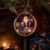 Xmas Tree Hanging Accessory 250 Anniversary USA Sea Glass Christmas Ornament 1776-2026 Patriotic Faux Crystal Vintage Party Supplies Clear Keepsake,