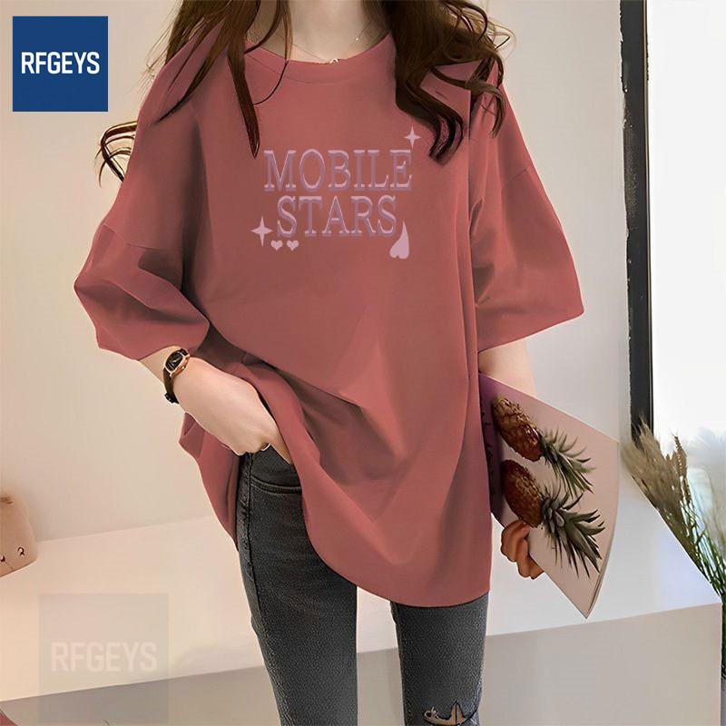 Plus Size Women's European Style Round Neck T-Shirt - Trendy, Loose, Slimming Short Sleeve Summer Top