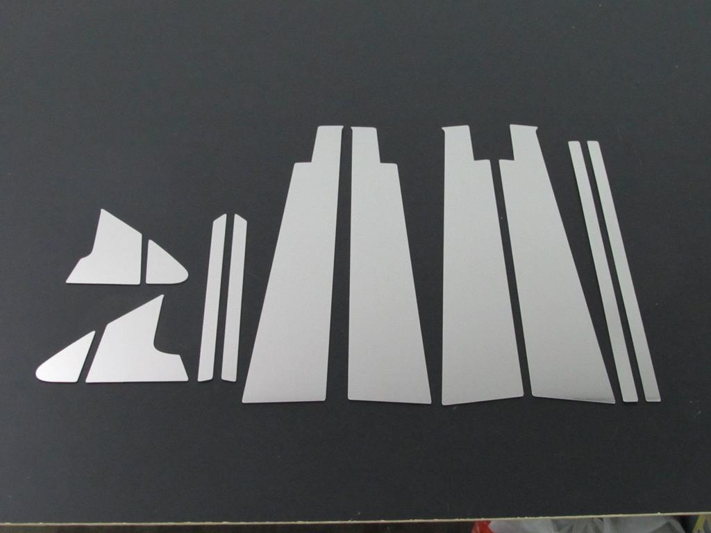 BRIGHTZ Stainless Steel Pillar Panels with Visor for Wagon R Stingray Compatible with 44 Wagon R 18196 Ultra-Mirror MH34S/MH44S (12-Piece Set)