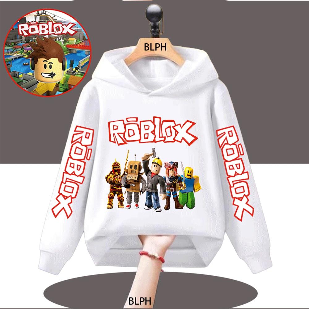Kids' Roblox Character Printed Hoodie, Fashionable and Comfortable Sweatshirt for Boys and Girls, Ideal for Roblox Fans