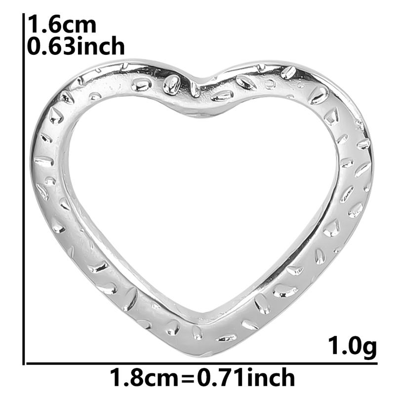 

6pcs Titanium/Stainless Steel Heart Charms For Jewelry Making Supplies Fashion Diy Love Pendant Wings Flower Landscape Materials