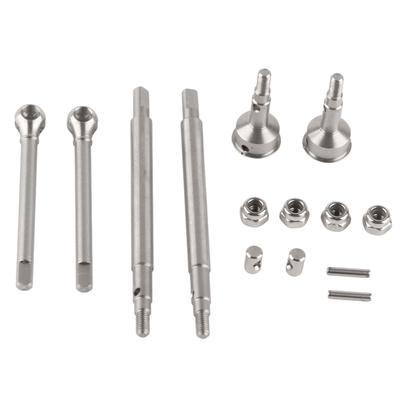2PCS RC Front Axle CVD Efficient Drivetrain Stainless Steel RC Car Front Drive Shaft for Traxxas 1 18 RC Cars