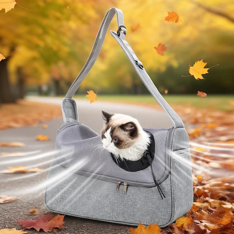 Portable Pet Carrier Breathable Cat Bag Crossbody Shoulder Handbag Travel Bag for Small Cats Puppy