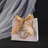 6/12PCS Pack Gift Bag Pink White Black Red Tote Bag Ribbon Bow Decoration Bronzing"Thank You" Text Birthday Wedding Gift Bag ZYF