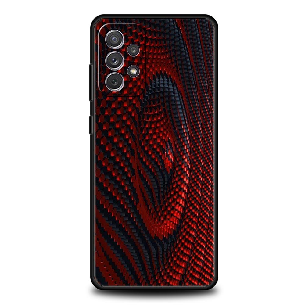 

Black Red Ripple Art Phone Case for Samsung Galaxy A55 A35 A17 A07 A15 A13 A25 A51 A71 A72 A73 A32 A52 A52S A41 Soft TPU Shell Samsung A73 5G