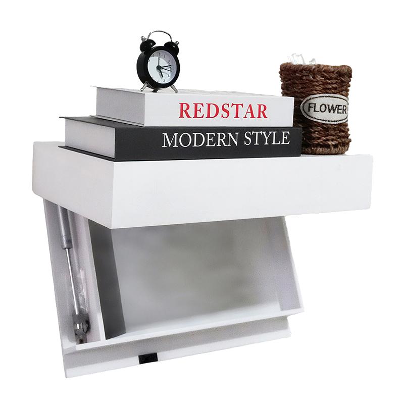 Magic Flap Wall Shelf With Hidden Secret Compartment Concealed Floating Shelf Wall-Mounted Storage Rack Hidden Compartment