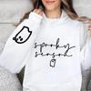 Halloween Spooky Season Hoodies for Women Funny Halloween Ghost Spooky Party Graphic Sweatshirts Fall Pullovers Sweatshirts Tops