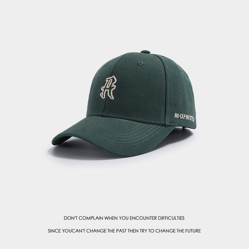 

2024 нові чоловічі та жіночі бейсболки з великим обхватом голови, поглиблені та збільшені капелюхи, велике обличчя, тонке обличчя, маленька гостроверха кепка One size (55-61cm) adjustable темно-зелений колір