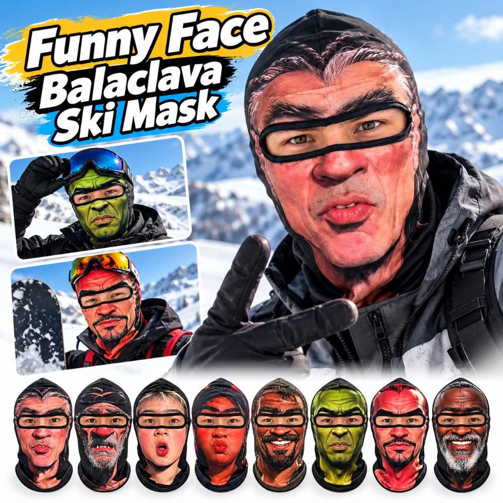 Elderly Man Old Man Balaclava Face Mask Full Coverage Funny Ski Mask Outdoor/Cycling/Pranks/Party