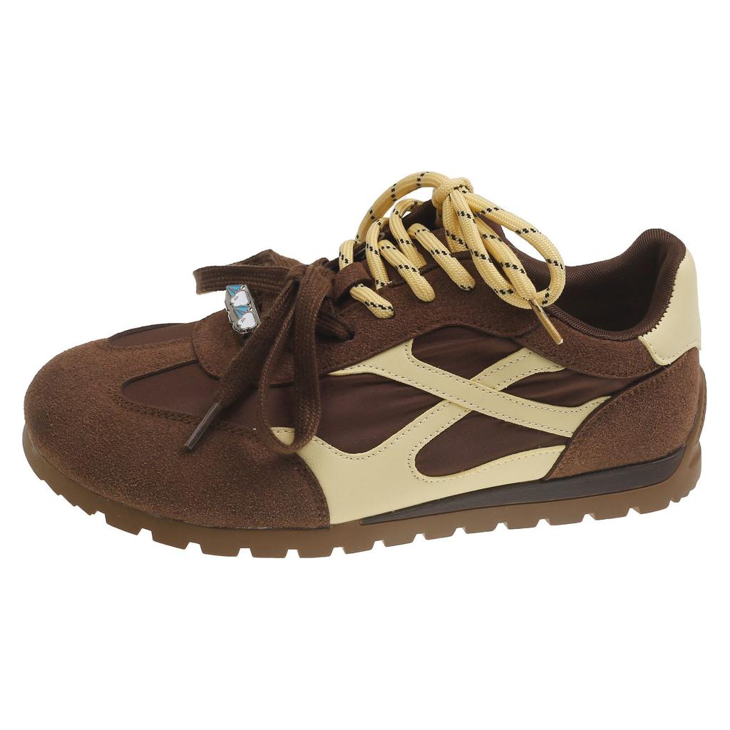 2025 autumn new platform German training shoes women's white popular retro sports jogging shoes Forrest Gump dad shoes