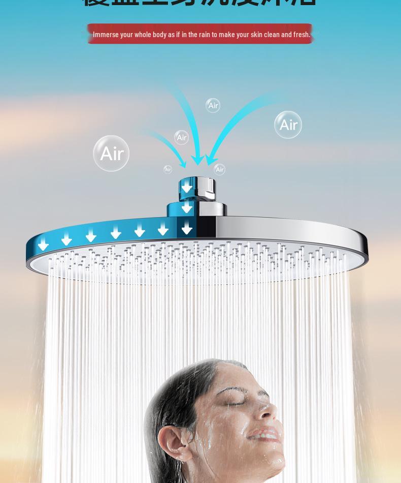 Supercharged Large Shower Head - Single Bathroom Spray Head