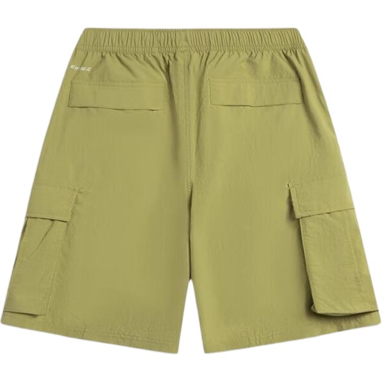 Li Ning Anti-Five Series Sport Simple Solid Color Loose Mid-Waist Casual Shorts Men Shorts Olive-Green AKSV031-3