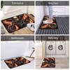 Retro God Of Death Flame Gothic Motorcycle Doormat Anti-Slip Entrance Kitchen Bath Floor Door Mats  Garden Rug Carpet Footpad