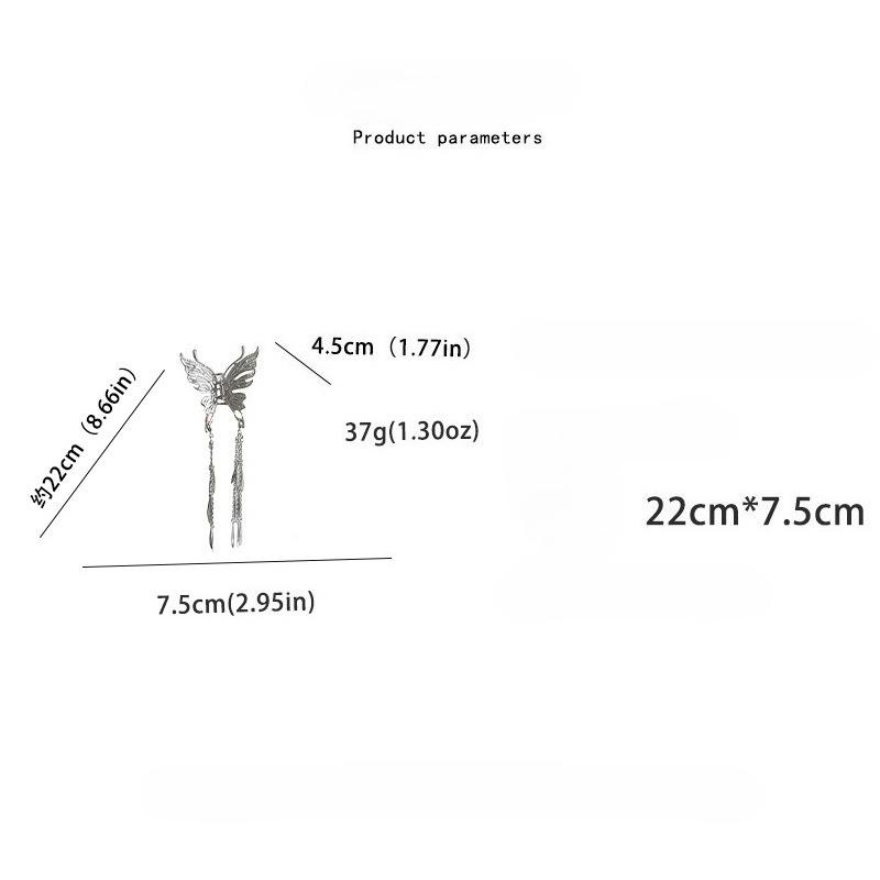 Tassel Butterfly Hairpin Female Hairpin Disc Hair Shark Clip Barrettes Girls Women Headwear Hair Styling Tools Accessories