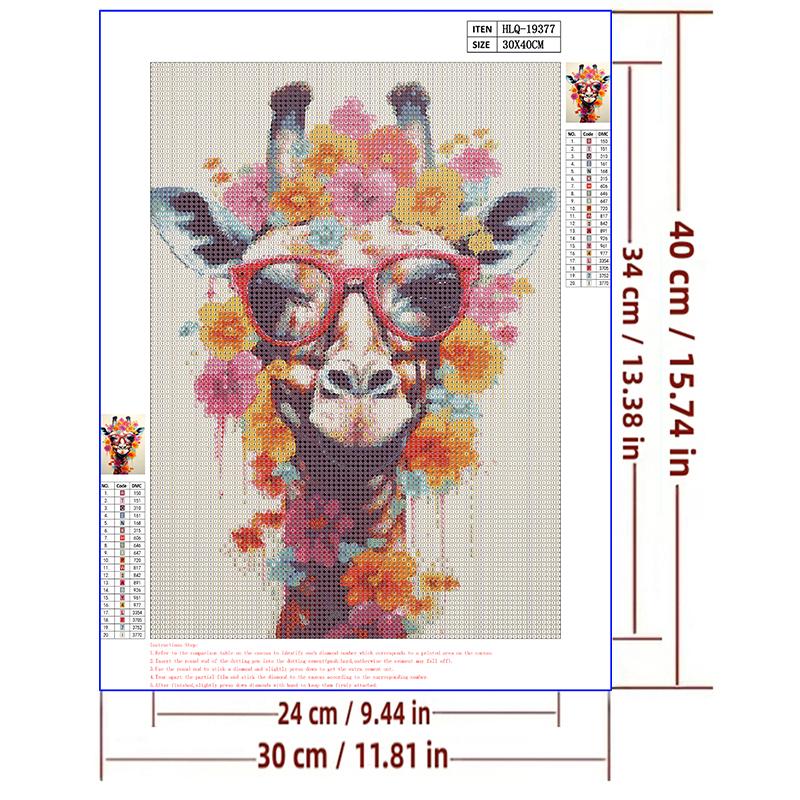 5d DIY Diamond Painting Cross Stitch Animal Giraffe Handicrafts Diamond Embroidery Mosaic Flowers Home Decor