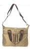 Christian Olivier 7712 Boston Monogram Jacquard Bag, 2-way, Water-repellent, Lightweight, Pattern, Weave, Piece-dyed (MOCHA)