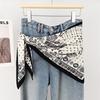 Fashion Versatile Cashew Flower Triangular Silk Scarf Spring and Summer Travel Sunscreen Decorative Silk Scarf Scarf Thin Breathable Headscarf